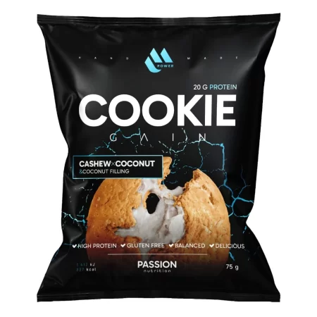 Passion MPower Cookie Gain 75g Kešu, Kokos a Mandle